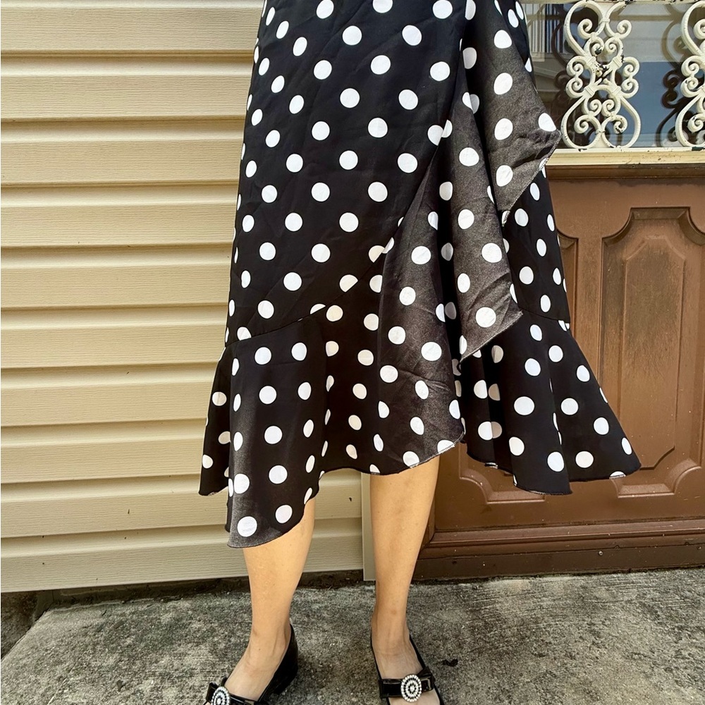Polka Dot Black and White Skirt